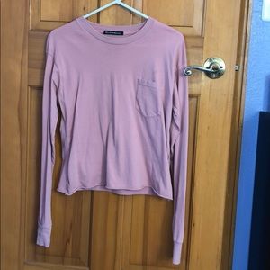 Brandy Melville pink long sleeve tee